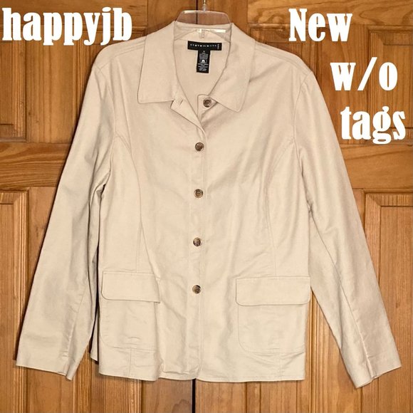 NWOT Vintage Statements BonTon Lightweight Jacket Size 16 - Picture 2 of 14